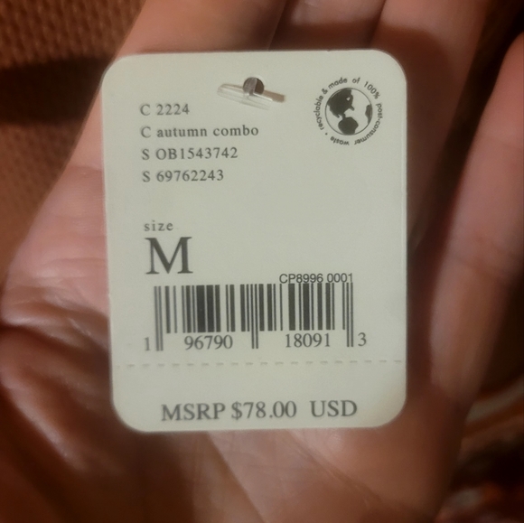 Med Free People WE THE FREE Mikah Thermal in Autumn combo Stunning Colors! - Picture 9 of 13